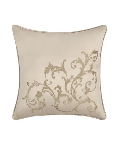 Royal Court Spectra Embellished Decorative Pillow, 16" X 16" In Neutral