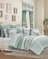 Royal Court Spring Social Floral 3-pc. Comforter Set, Full/queen In Green