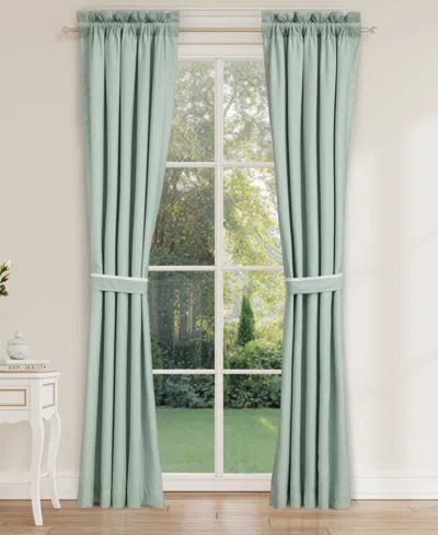Royal Court Spring Social Window Panel Pair, 41" X 84" In Green