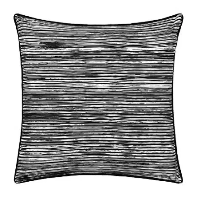 Royal Court Square Throw Pillow In Black