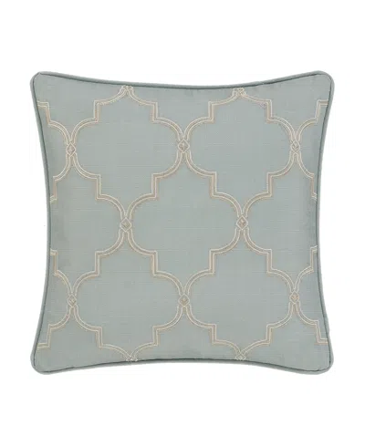 Royal Court Tranquility Square Decorative Pillow, 18" X 18" In Blue