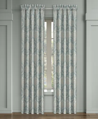 Royal Court Tranquility Window Panel Pair, 50" X 84" In Blue