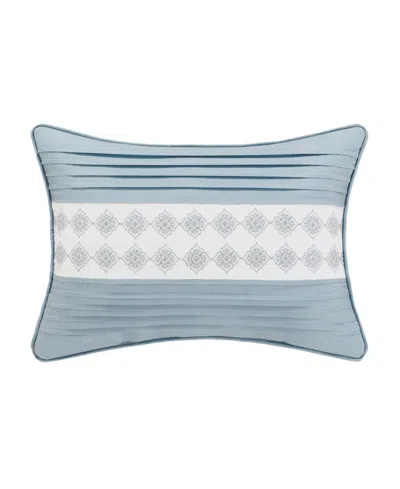 Royal Court Trilogy Boudoir Decorative Pillow, 13" X 19" In Blue