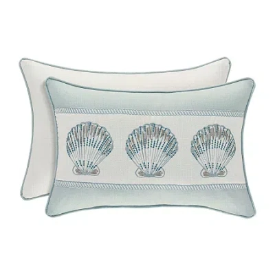 Royal Court Water's Edge Rectangular Throw Pillow In Blue