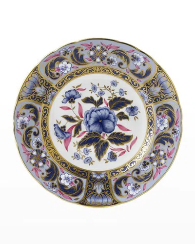 Royal Crown Derby Blue Camellias Accent Plate In Multi