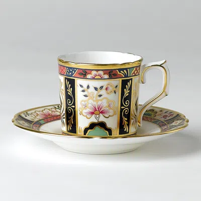 Royal Crown Derby Chelsea Garden Coffee Saucer In Multi
