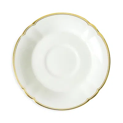 Royal Crown Derby Darley Abbey Pure Gold Tea Saucer In White
