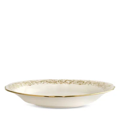 Royal Crown Derby Gold Aves Narrow Band Tea Saucer In White