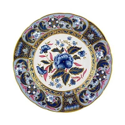 Royal Crown Derby Imari Accent Plate - Blue Camellias In Multi