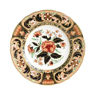 Royal Crown Derby Imari Accent Plate - Pink Camellias In Multi