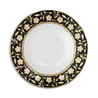 Royal Crown Derby Primrose Black Rim Soup Bowl