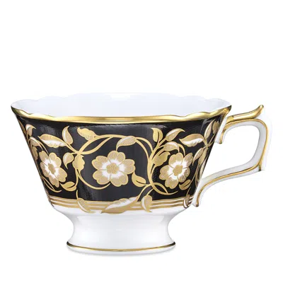 Royal Crown Derby Primrose Black Teacup In Brown