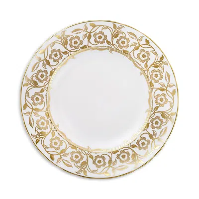 Royal Crown Derby Primrose White Dinner Plate In Gold