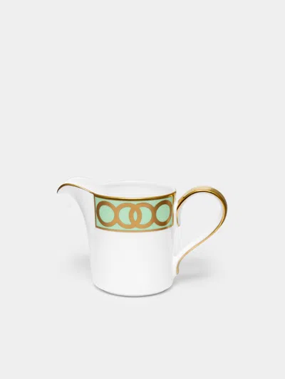 Royal Crown Derby Riviera Dream Hand-painted Bone China Creamer In White