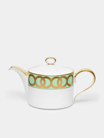 Royal Crown Derby Riviera Dream Hand-painted Bone China Teapot  Abask Luxury Gift In Multi