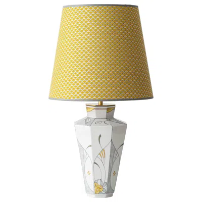 Pre-owned Royal Delft Art Deco Table Lamp By , Hand-painted Ceramic, Netherlands In Brown