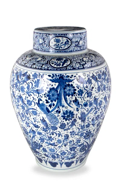 Royal Delft - Astonia Lidded Porcelain Vase - Blue