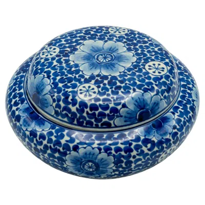 Pre-owned Royal Delft Delft Vide-poche, Blue And White Hand-painted Ceramic Box, 1953
