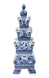 Royal Delft Hand-painted Tulip Vase Table Piece In Blue