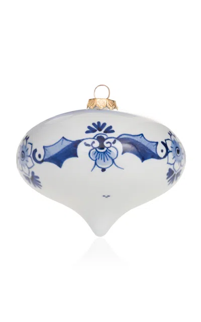 Royal Delft Porcelain Christmas Ornament In Blue