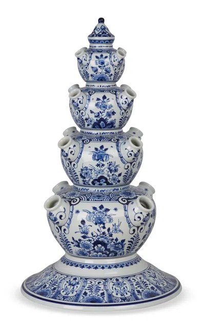 Royal Delft - Porcelain Tulip Vase - Blue