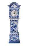 Royal Delft Standing Clock Flower In Blue