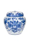 Royal Delft Tobacco Jar In Blue