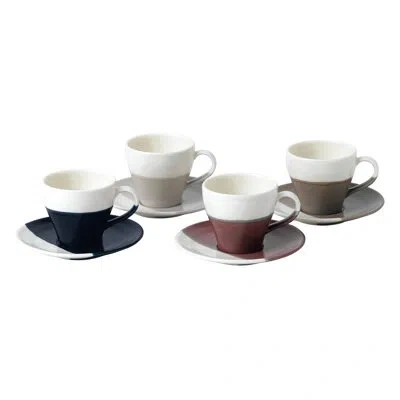 Royal Doulton 1815 Coffee Studio 4 Piece Espresso Cup In Black;gray;red