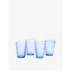 Royal Doulton 1815 Pacific Blue Hiball Glasses Set Of Four