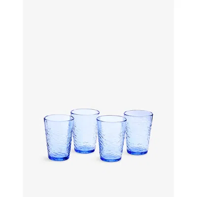 Royal Doulton 1815 Pacific Blue Hiball Glasses Set Of Four