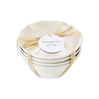 Royal Doulton 1815 Pure Cereal Bowl, Set Of 4 In White