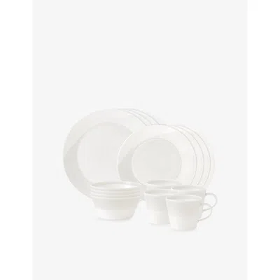 Royal Doulton 1815 Pure Sixteen-piece Porcelain Dinner Set In White