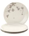 Royal Doulton 1815 Set Of 4 Pacific Mixed Pattern Stone Plates