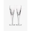 Royal Doulton Ashmere Crystal Flutes Set Of Two In Transparent