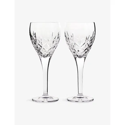 Royal Doulton Ashmere Crystal Goblets Set Of Two In Transparent