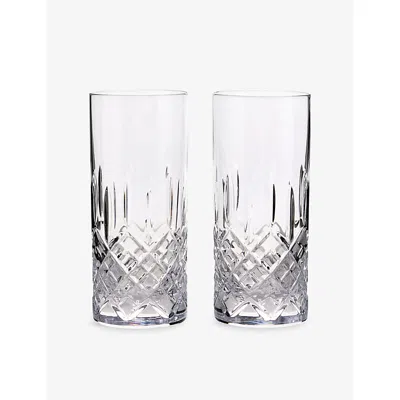 Royal Doulton Ashmere Crystal Highball Glasses Set Of Two In Transparent