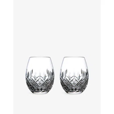 Royal Doulton Ashmere Crystal Rum Glasses Set Of Two In Transparent