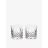 Royal Doulton Ashmere Crystal Tumblers Set Of Two In Transparent