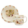 Royal Doulton Bunnykins Baby Bowl & 2 Handle Mug 2 Piece Set In Neutral