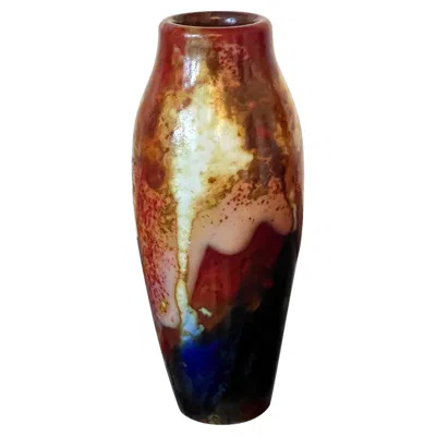 Pre-owned Royal Doulton Ceramic Vase  Chang Ware In Brown