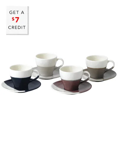 Royal Doulton Coffee Studio Set Of 4 Espresso Cups In Assorted Pack