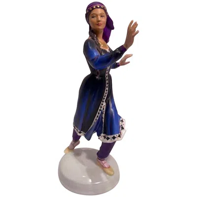 Pre-owned Royal Doulton “dancers Of The World Kurdish Dancer” Limited Edition Figurine In Black