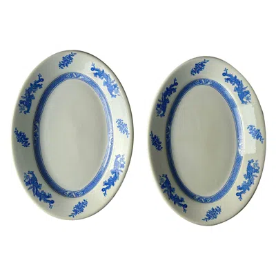 Pre-owned Royal Doulton Dunn Bennett  Oval Dishes, Faience & Porcelain, 1960s In Gray