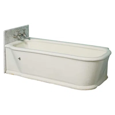 Pre-owned Royal Doulton Edwardian Carrara Marble & Glazed Stoneware Corner Bath By  In Gray