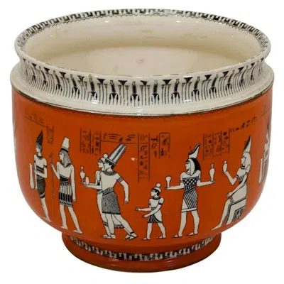 Pre-owned Royal Doulton Egyptian Revival Porcelain Jardinière In Brown