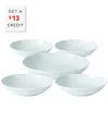 Royal Doulton Exclusively For Gordon Ramsay Maze Pasta Bowls (set Of 5) With $13 Credit In White