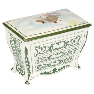Pre-owned Royal Doulton For Huntley & Palmers Porcelain Old Mother Goose Biscuit Box In Clear