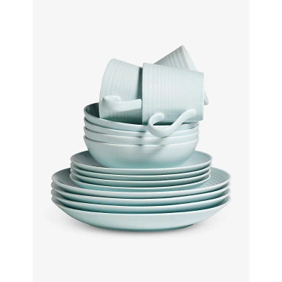 Royal Doulton Gordon Ramsay Maze 16-piece Porcelain Dinner Set In Blue