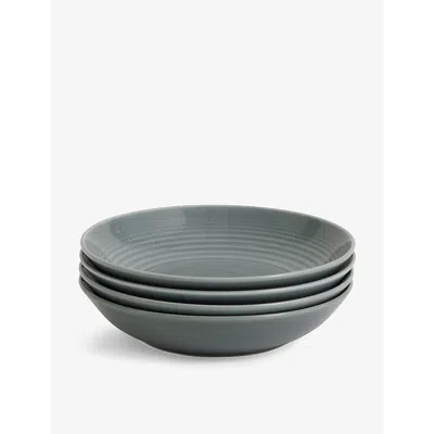 Royal Doulton Gordon Ramsay Maze Stoneware Pasta Bowls Set Of Four In Gray