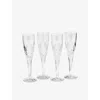 Royal Doulton Highgate Set Of Four Crystal Flutes